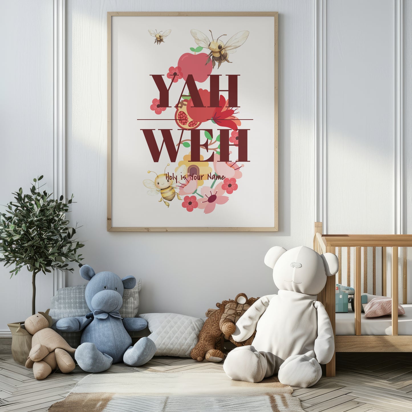 YAHWEH Holy is your name, Christian art to print